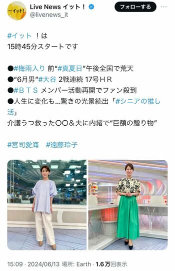 “出禁報道”以降も『LiveNewsイット！』で大谷翔平が取り上げられている