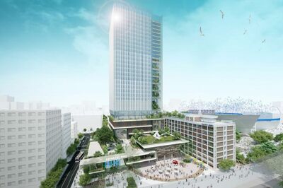 商業施設やオフィスに加え、旧市庁舎の建物を利用したレガシーホテルも開業予定（横浜市公式資料より）