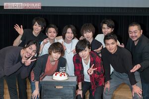 '16年　舞台『弱虫ペダル IRREGULAR〜2つの頂上から』イベントに出席した廣瀬智紀（上段左）