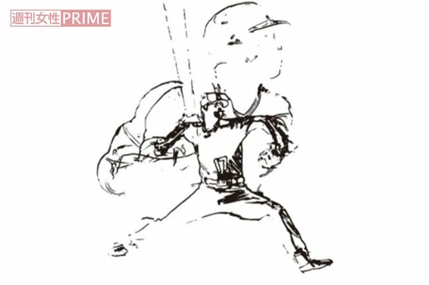 抽選販売となる『MIZUSAWAT−SHIRT』の袖口にあしらわれる、大谷翔平直筆デザインの“二刀流ロゴ”