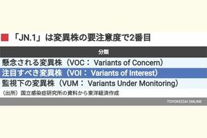 コロナ変異株の分類（東洋経済オンライン）
