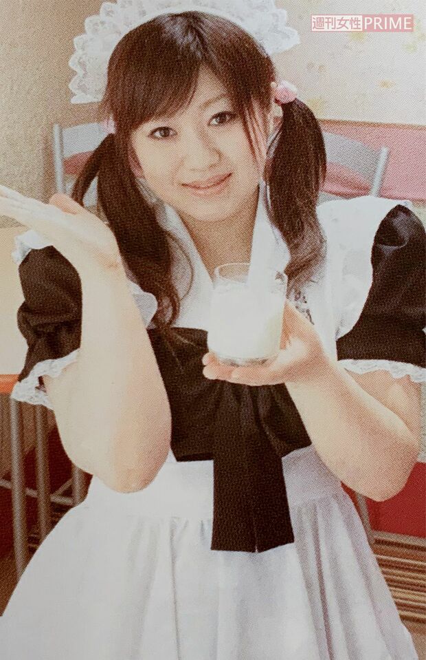 メイド喫茶で働いていたころのえみっくすさん。「自分に会いにきてくれるお客さんができて、うれしかった」