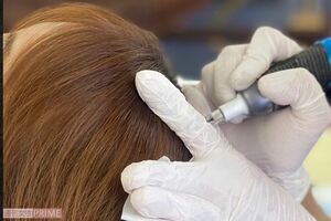 韓国ヘア美容を受ける編集部員A