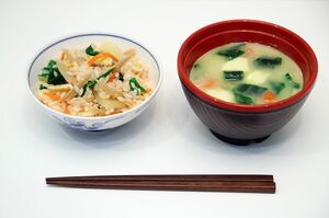 大正12年（1923年）五色ごはん、栄養みそ汁