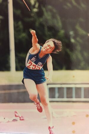 高校時代、陸上部でやり投げの選手をしていた