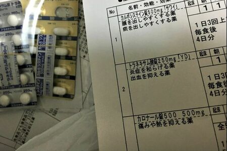 陽性判定後に処方された薬(筆者撮影/東洋経済オンライン)