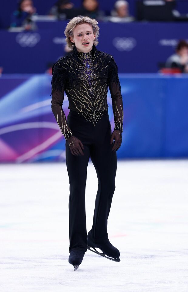 演技終了後、落ち込んだ表情を見せるのイリア・マリニン選手（撮影／JMPA）