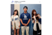 韓国出身のドジャース・キムヘソンと記念撮影をする宮脇とウンチェ(ドジャース公式インスタグラムより)