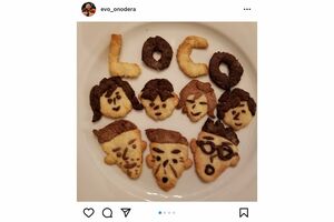 ロコ・ソラーレの吉田夕と鈴木が作ったクッキー（コーチのインスタグラムより）