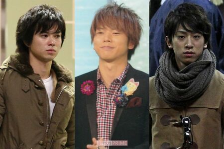 NEWSの3人(左から)加藤シゲアキ、増田貴久、小山慶一郎
