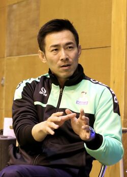 中田を青森大学に誘った、系列校・青森山田高校新体操部の荒川監督　撮影／八木橋虎史