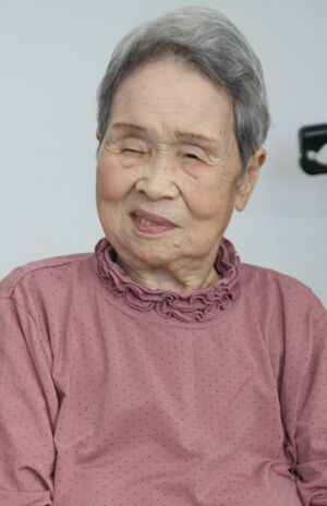 震災当時、デイサービスを利用していた大槻かちさん(89)は職員の機転で早めの避難に成功した