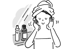 入浴後10分以内に保湿する(イラスト/伊藤和人)