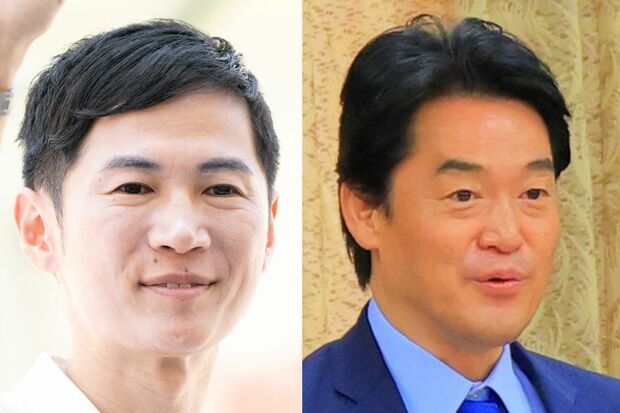 石丸伸二氏(左)と小西洋之氏(小西氏の写真は本人Xより)