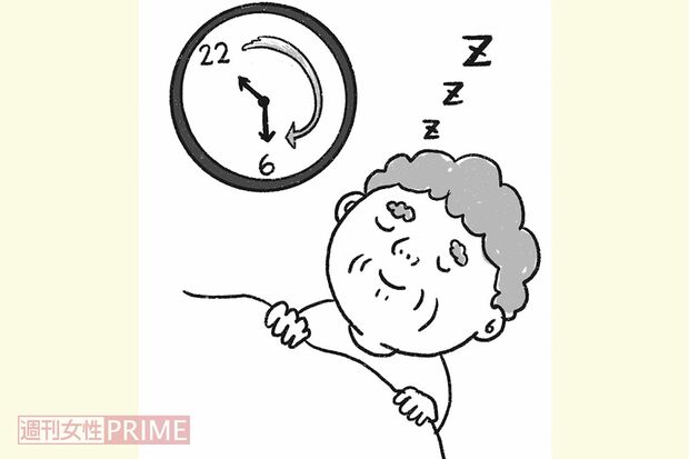 認知症を予防するためには夜間、十分な睡眠をとることが大切　イラスト／スヤマミヅホ