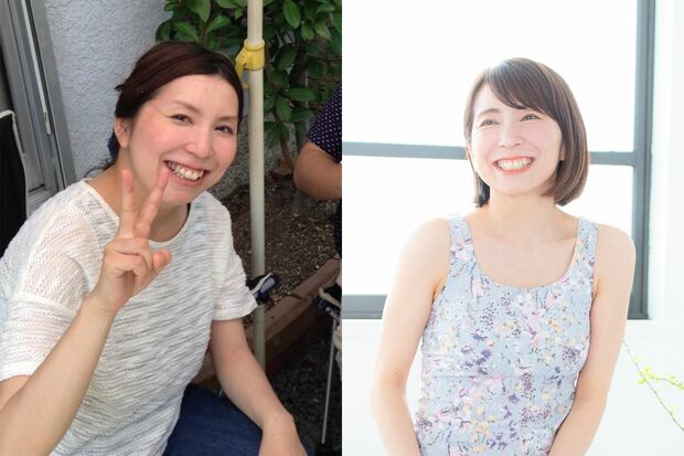 65kg（左）から46kg（右）に大変身！　撮影／後藤利江（右）
