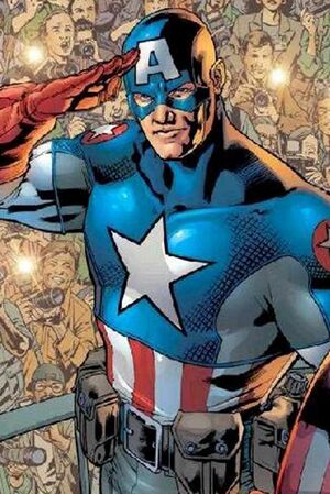 図2:アメリカのヒーローのオトガイ 割れたオトガイが強調されている(図は「キャプテン・アメリカ」) 出典/馬場悠男『「顏」の進化』(講談社ブルーバックス)