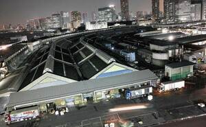  貨車用に設計されたため、扇形の築地市場