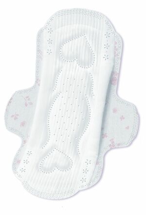 投稿の商品とは異なるが、ソフィの「はだおもい」にもハートマークがほどこされている