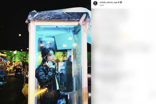 新曲『催し』MVのオフショットを公開したMrs. GREEN APPLEの大森元貴（本人のインスタグラムより）