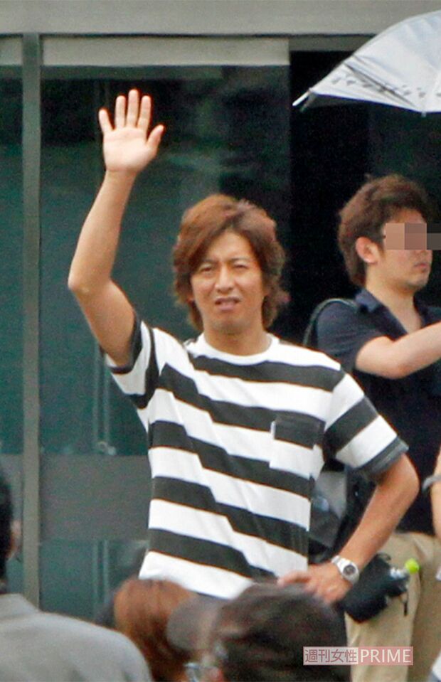 2014年、ドラマ『HERO2』ロケ中の木村拓哉