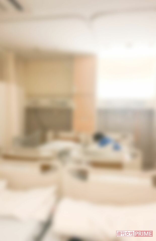 一家4人で入院生活を送っていた病室