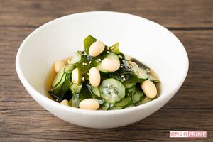 酢大豆とわかめときゅうりの酢の物 撮影/矢島泰輔