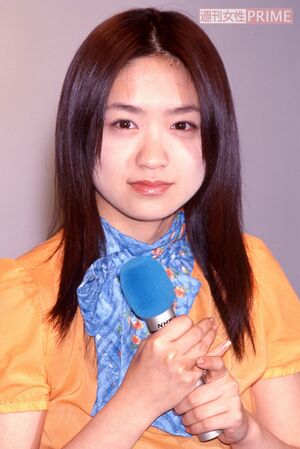 池脇千鶴、NHK連続テレビ小説『ほんまもん』ヒロイン発表にて（2001年）