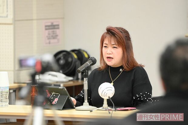 講演会では、真剣な表情で「更生」の難しさを語った　撮影／渡邉智裕