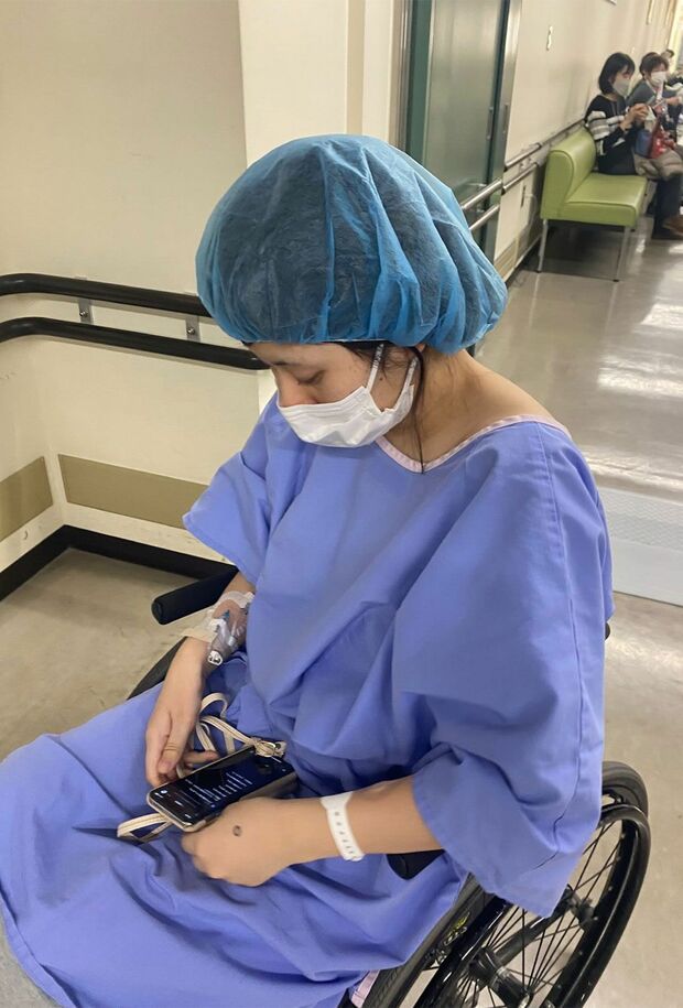 何度経験しても慣れることのない手術前の田中佳奈さん