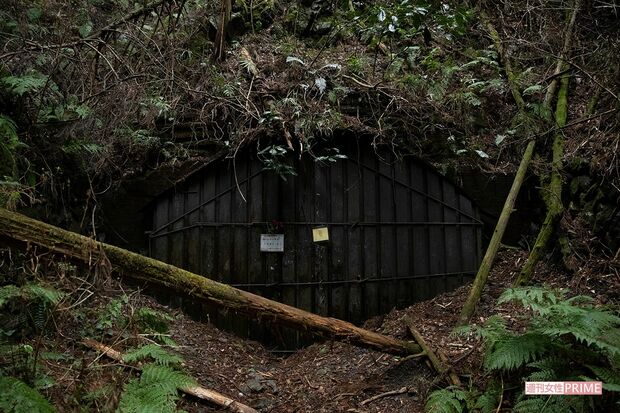 鉄板で封鎖された旧旧吹上トンネルの入り口。深夜でも多くの若者が訪れる