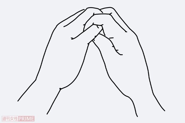 真ん中に卵が入るほどの空間をつくり、軽く握ってそれを閉じるように。これを数回繰り返す。（イラスト／赤松かおり）