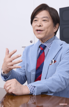 言語明瞭でわかりやすい話し方は、放送でニュースを読み上げている姿と同じ（撮影／山田智絵）