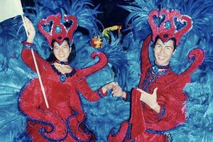 女性とペアで踊っていたころの洋二さん　写真提供／中島洋二さん