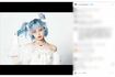 楽曲『イニミニマイニモ』では青髪を披露(本人インスタグラムより)