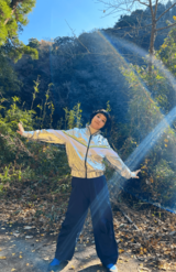 高千穂でのオフショットを公開した剛力彩芽（剛力彩芽公式Xより）