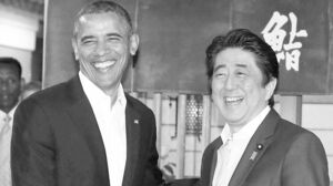 安倍首相はオバマ大統領に銀座『すきやばし次郎』で高級寿司を振る舞った='14年4月