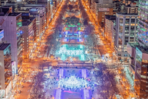 イルミネーションに輝く大通公園（ようこそSAPPORO写真ライブラリーより）