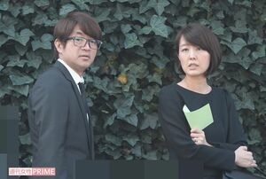入学式に訪れた大竹＆中村夫妻