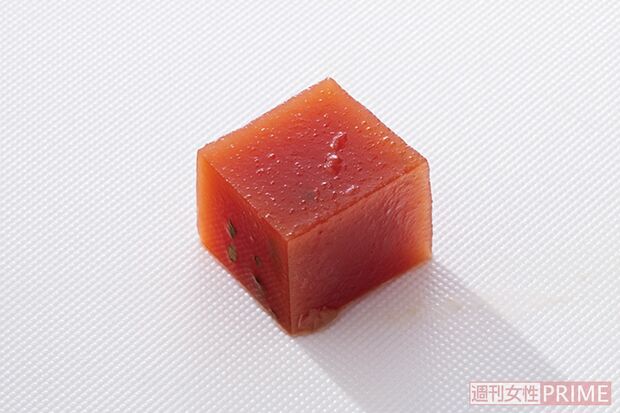 トマトキューブ寒天（撮影／廣瀬靖士）
