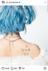 タトゥーの入った背中を投稿した平手友梨奈（本人のインスタグラムより）