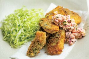 サバフライ柴漬けのタルタル添え