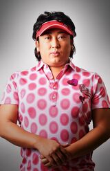 容疑者7：犬塚聡子。プロゴルファー。世界の賞レースで活躍するゴルファー。(c)テレビ東京