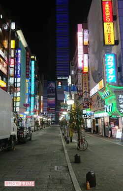 小池知事の会見後4月2日の歌舞伎町。通りを歩く人の姿はまったくなかった