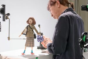 『リラックマとカオルさん』の撮影風景　（C）2019 San-X Co., Ltd. All Rights Reserved.