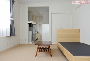 『クロスハウス』の家具・家電付きアパートメントの内装例