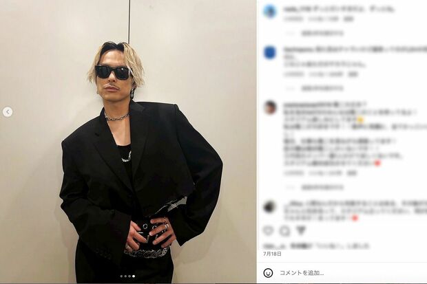 2025年7月18日、“事件”後もSNSを更新し続けていた『三代目JSOULBROTHERS』今市隆二(公式インスタグラムより)