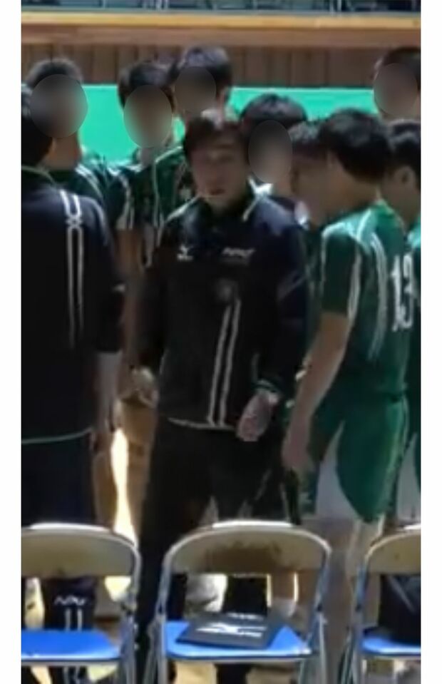 試合中の石井容疑者（SNSより）