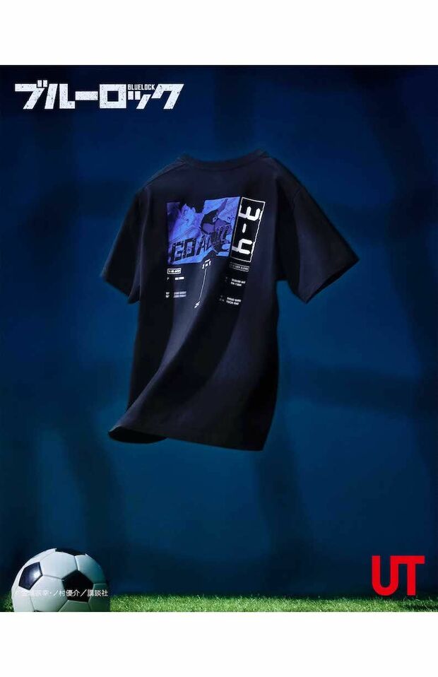 大人気漫画『ブルーロック』とのユニクロのコラボTシャツ（公式Xより）