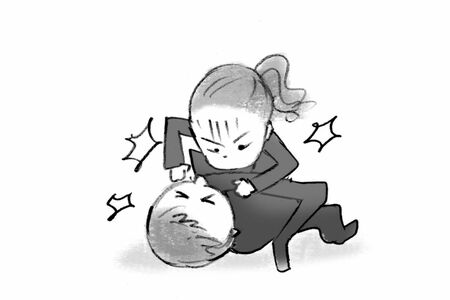 外に引きずり出して、あらん限りの力でボコボコに殴りに（イラスト／小林裕美子）